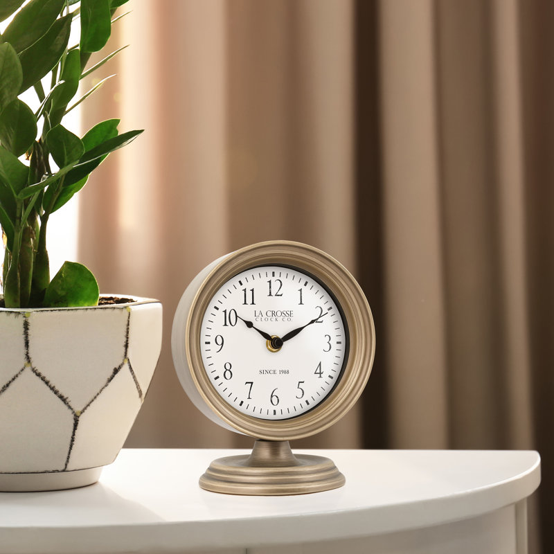 La Crosse Technology Modern & Contemporary Analog Metal Quartz Tabletop